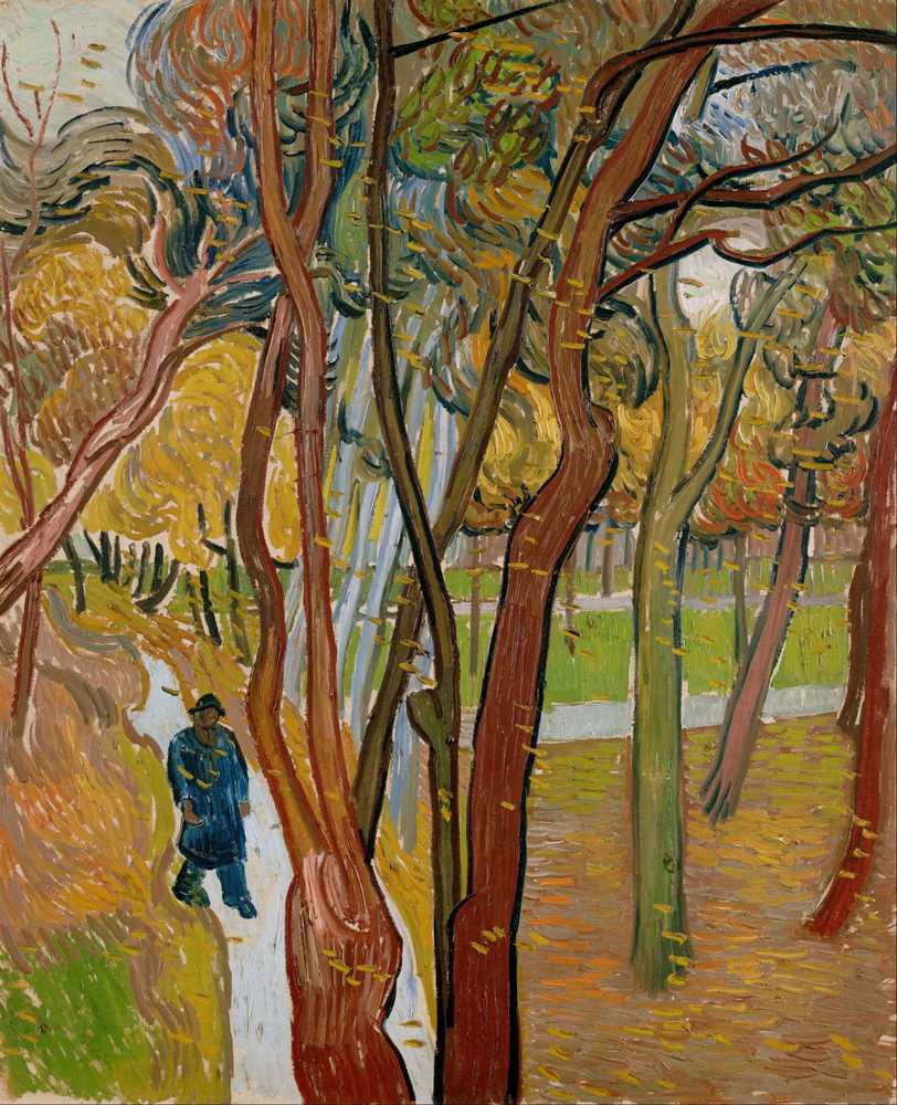 The garden of Saint Paul’s Hospital (`The fall of the leaves’) - Van-Gogh